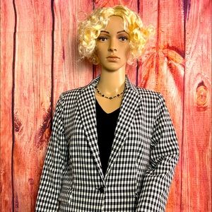 Maison d’Amelie-Paris black and white check blazer